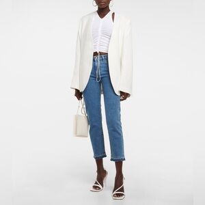 NWT 3x1 NYC Broken TV Mid Rise Straight Leg Jeans Made In Italy Raw Hem 30